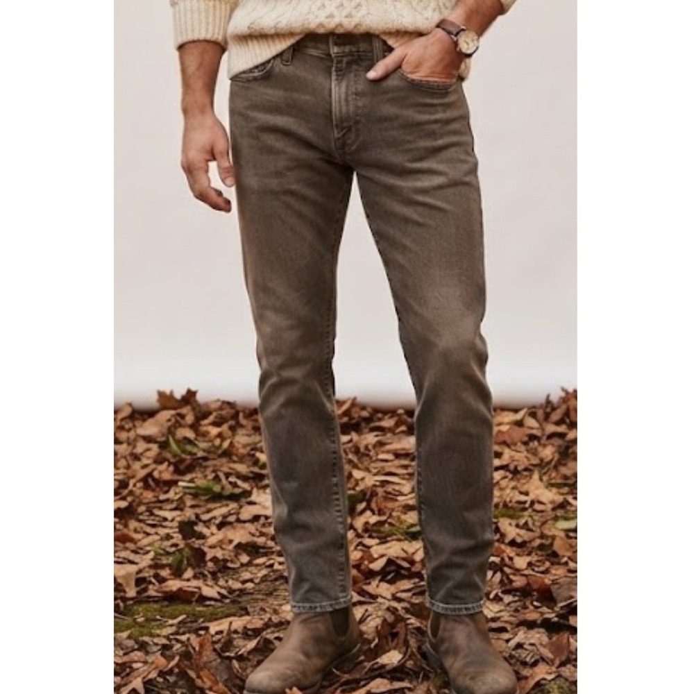 Abercrombie & Fitch Mens 90s Slim Vintage Stretch Jeans Brown 31x32